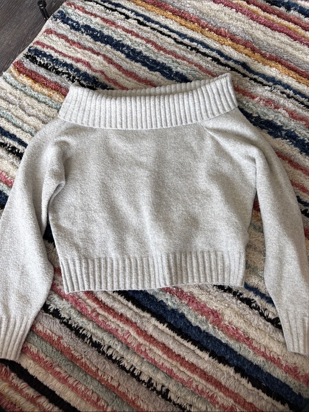 Hollister Off-the-Shoulder Cream Sweater